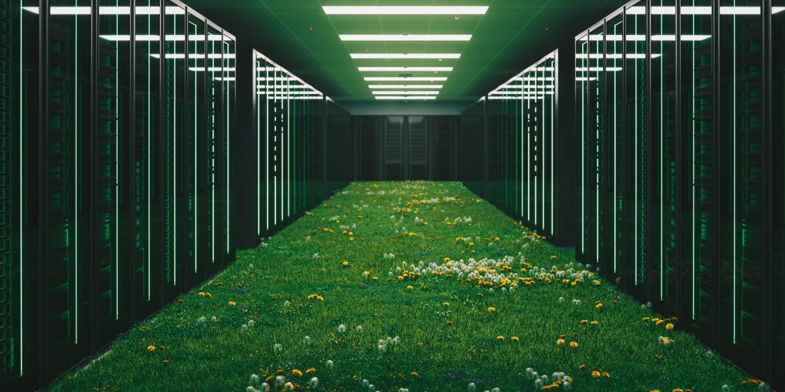 data centre with grass